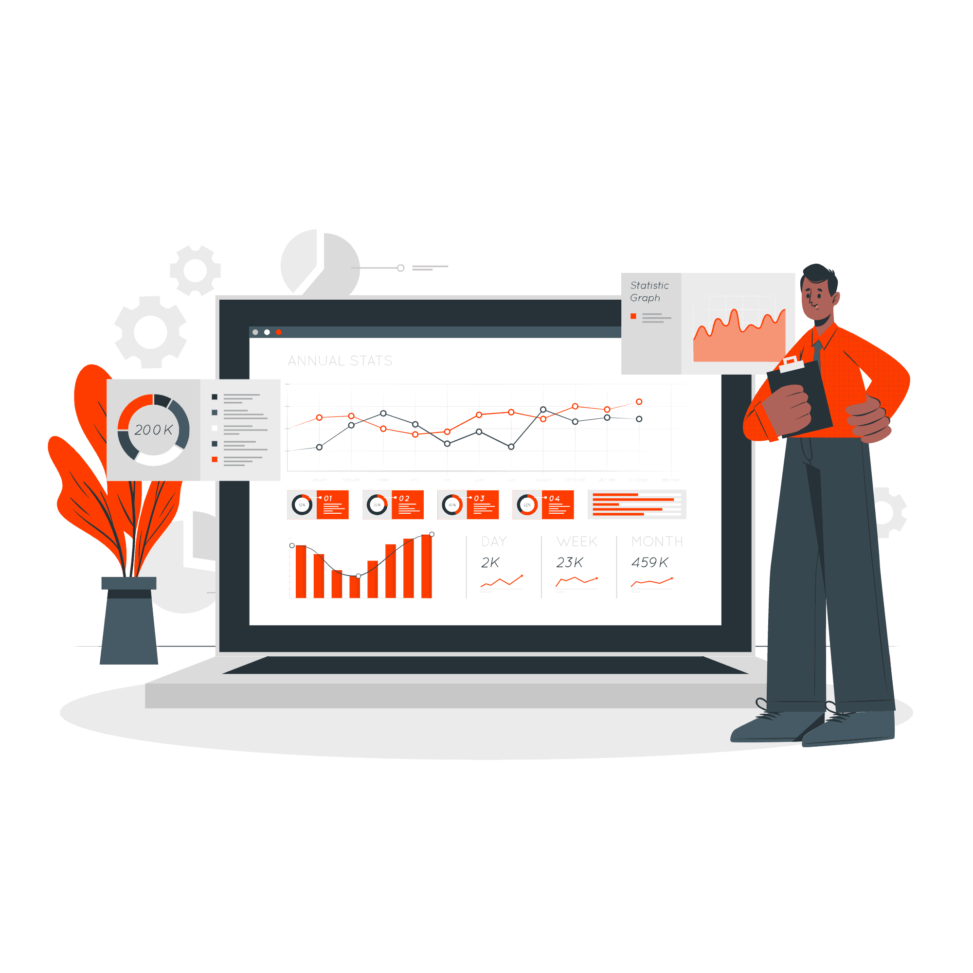 Analytics dashboard mockup